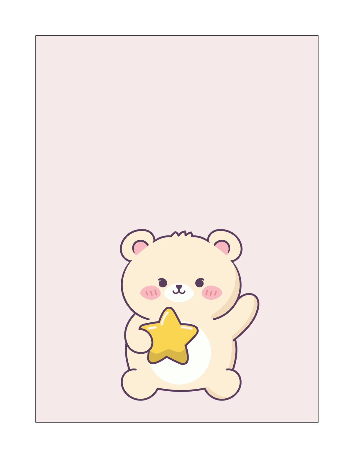 Little Learner Mochi ā Printable Notepad | US Letter PDF