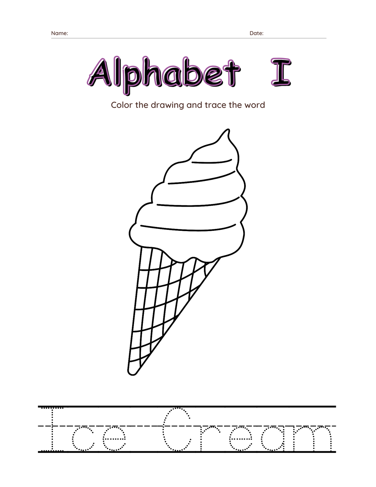 Alphabet tracing & coloring  Worksheets-27 Page Printable Pack