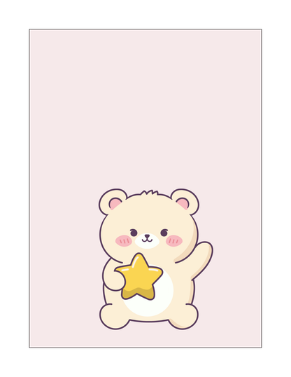 Little Learner Mochi – Printable Notepad | US Letter PDF