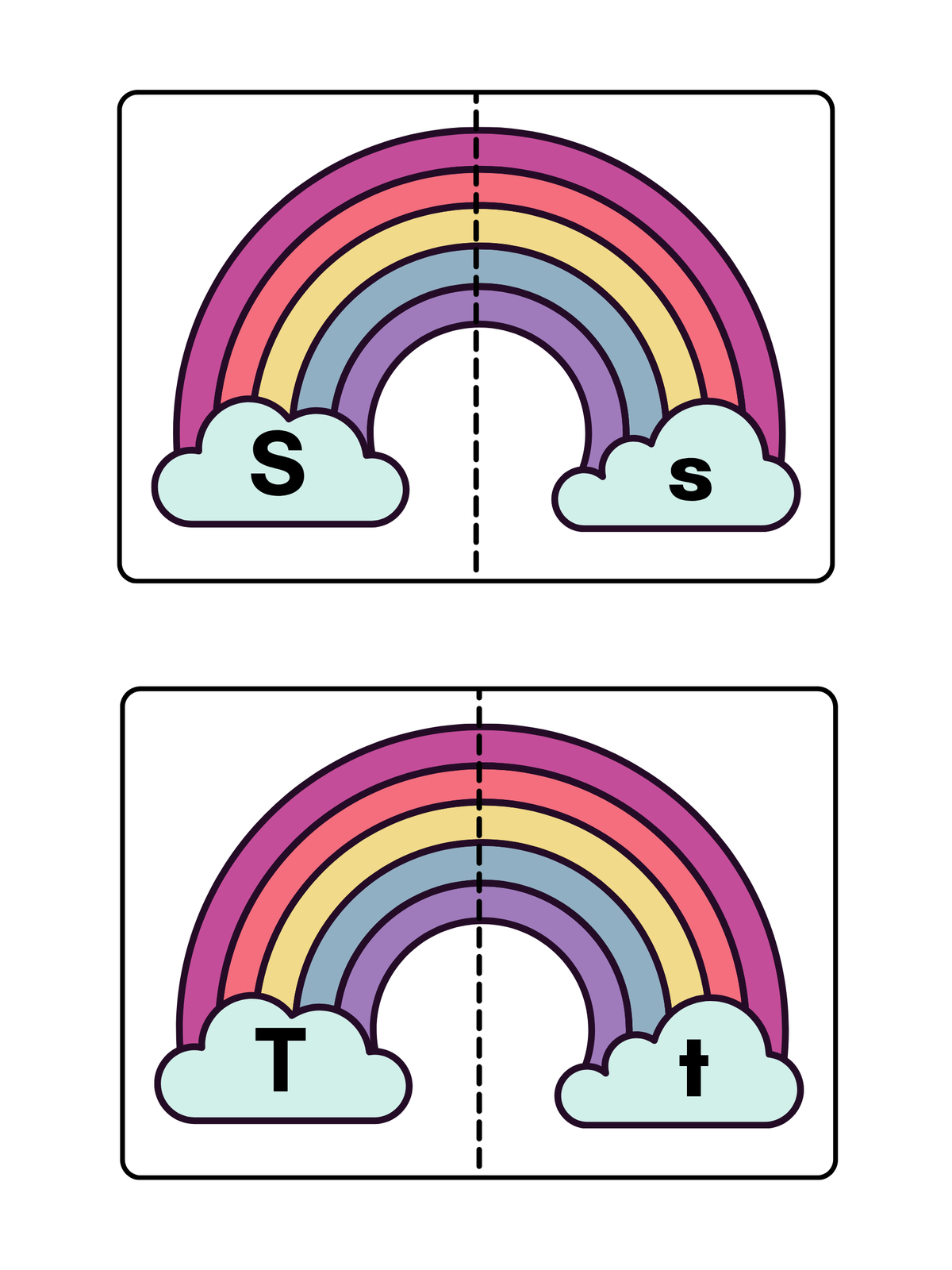 Rainbow Uppercase & Lowercase Letter Match | Cut and Paste Alphabet Activity for Preschool and Kindergarten