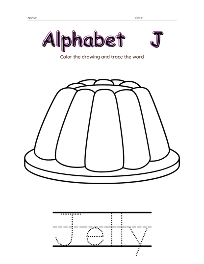 Alphabet tracing & coloring  Worksheets-27 Page Printable Pack