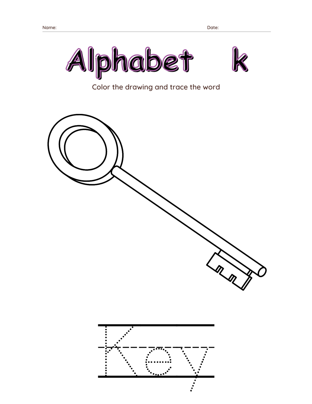 Alphabet tracing & coloring  Worksheets-27 Page Printable Pack