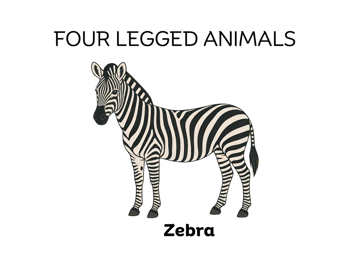 Four-Legged and Two-Legged Animals Sorting Flashcards | Montessori Early Learning Printable