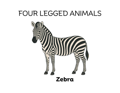 Four-Legged and Two-Legged Animals Sorting Flashcards | Montessori Early Learning Printable