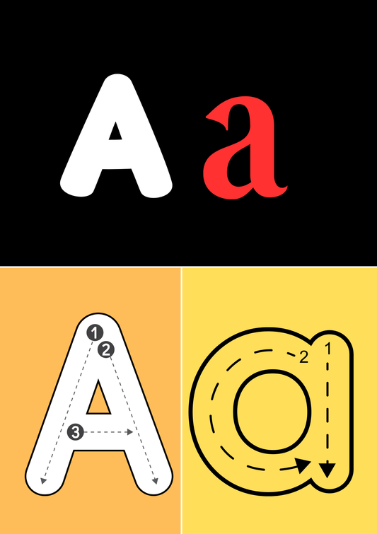 Alphabet Flashcards A to Z | Minimalist Preschool Letter Learning Printable