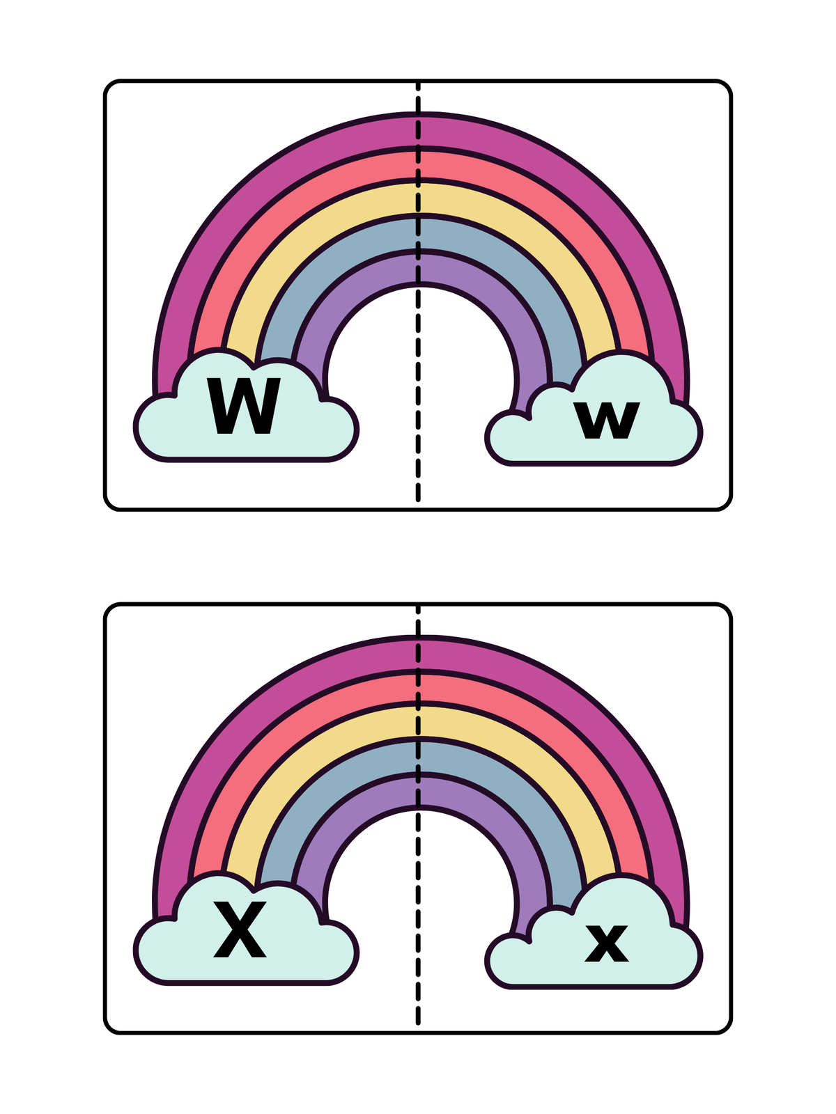 Rainbow Uppercase & Lowercase Letter Match | Cut and Paste Alphabet Activity for Preschool and Kindergarten