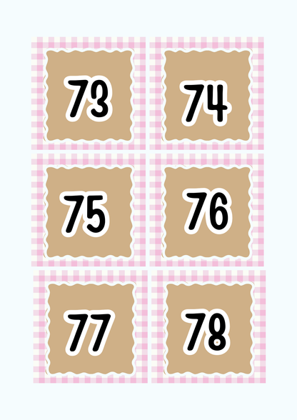Numbers 1-100 Flashcards & Counting Cards | Printable Pre-K Math Montessori Learning PDF
