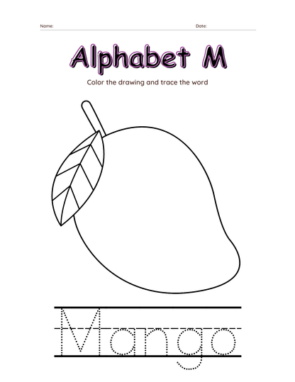 Alphabet tracing & coloring  Worksheets-27 Page Printable Pack