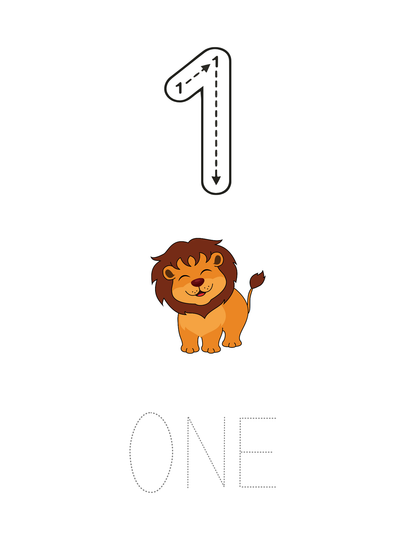 Toddler Learning Numbers 1-10 Flashcards & Educational Posters Set