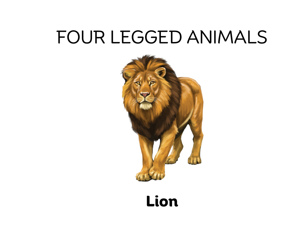 Four-Legged and Two-Legged Animals Sorting Flashcards | Montessori Early Learning Printable