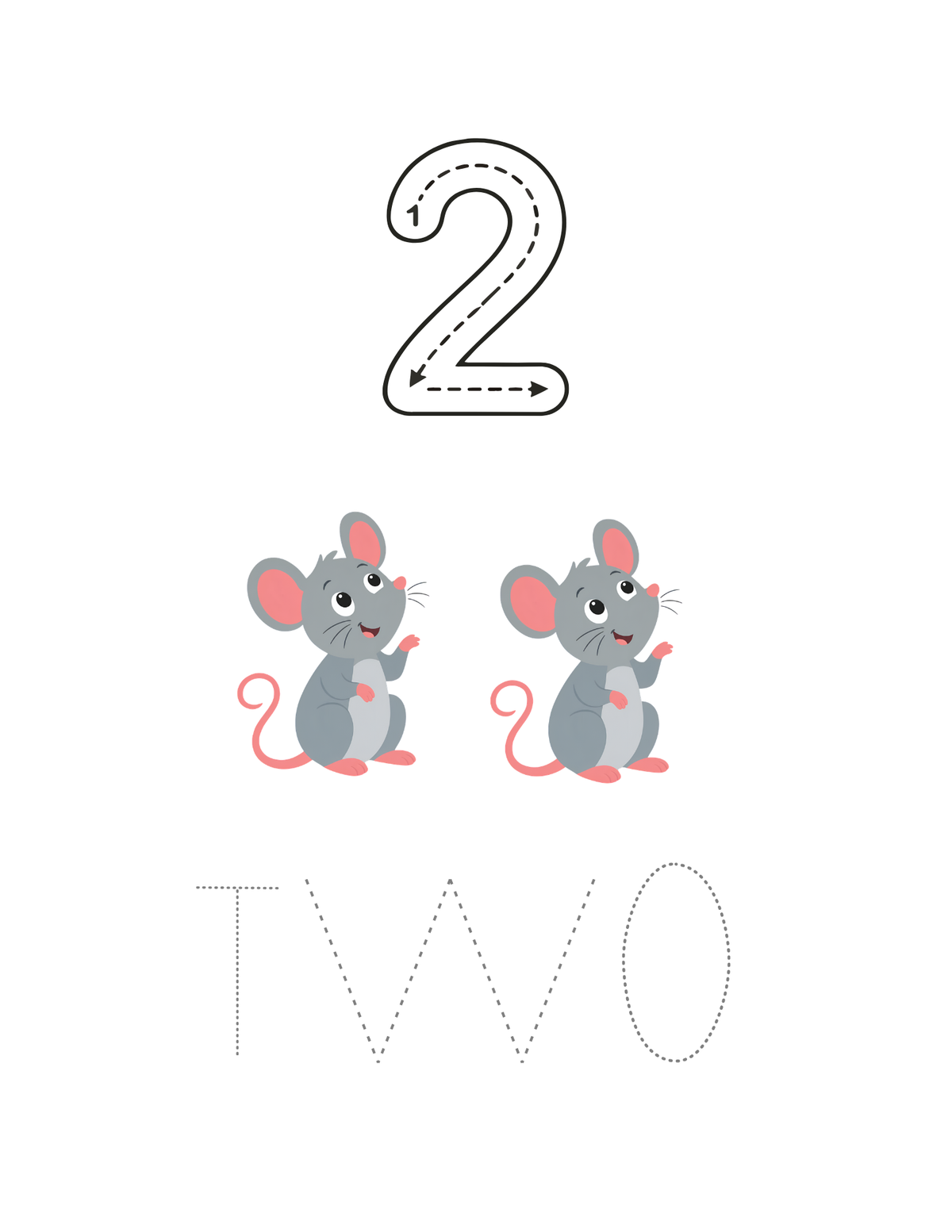 Toddler Learning Numbers 1-10 Flashcards & Educational Posters Set