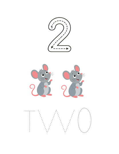 Toddler Learning Numbers 1-10 Flashcards & Educational Posters Set