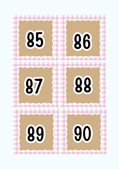 Numbers 1-100 Flashcards & Counting Cards | Printable Pre-K Math Montessori Learning PDF