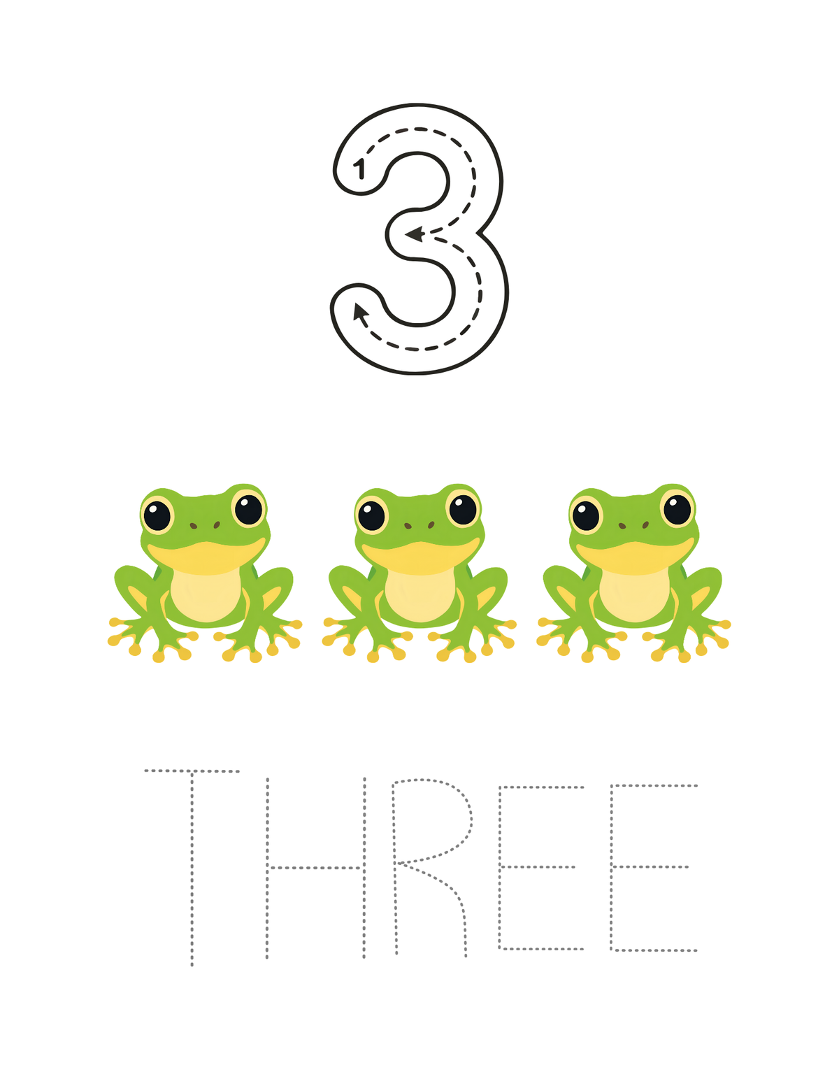 Toddler Learning Numbers 1-10 Flashcards & Educational Posters Set