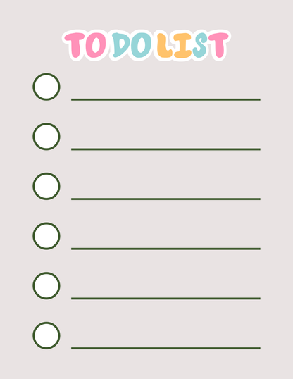 Aesthetic To Do List & Notepad Digital Bundle