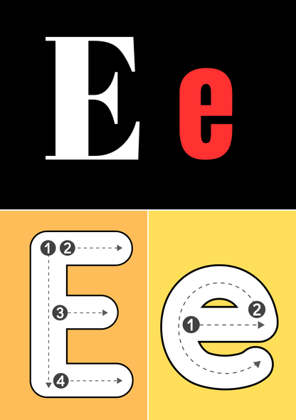 Alphabet Flashcards A to Z | Minimalist Preschool Letter Learning Printable