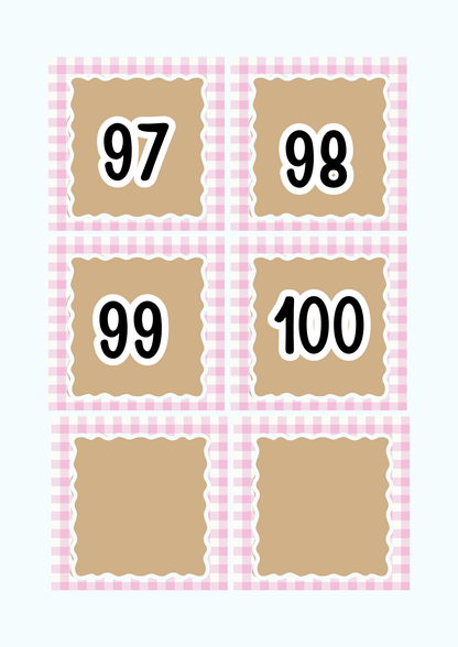 Numbers 1-100 Flashcards & Counting Cards | Printable Pre-K Math Montessori Learning PDF