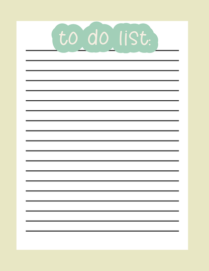 Aesthetic To Do List & Notepad Digital Bundle