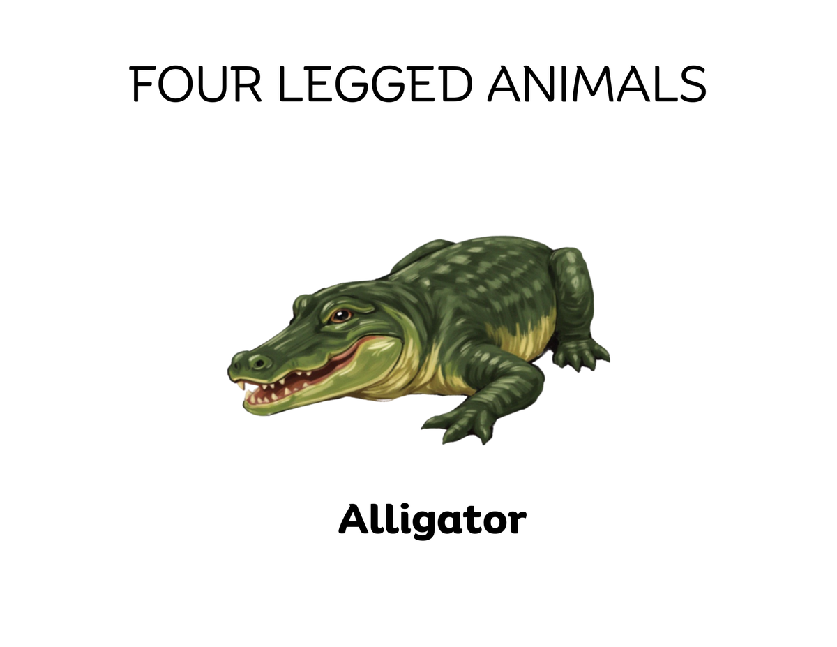 Four-Legged and Two-Legged Animals Sorting Flashcards | Montessori Early Learning Printable