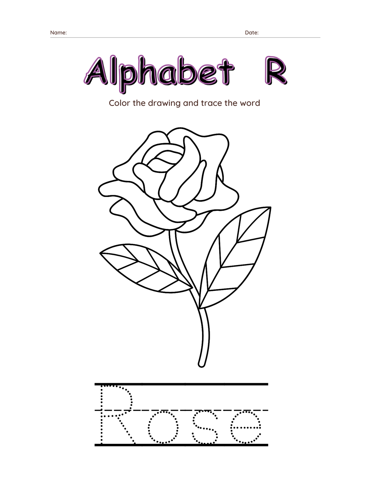 Alphabet tracing & coloring  Worksheets-27 Page Printable Pack