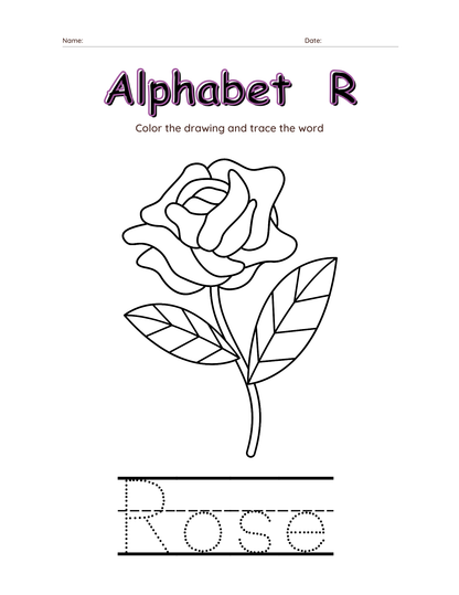 Alphabet tracing & coloring  Worksheets-27 Page Printable Pack