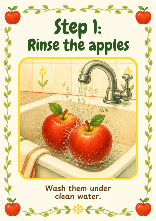 DigFive-Step Applesauce Recipe Sequencing & Life Skills Activity Cards (Editable Canva Template + Printable PDF)ital product