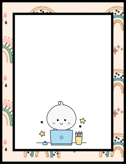 Little Learner Mochi – Printable Notepad | US Letter PDF