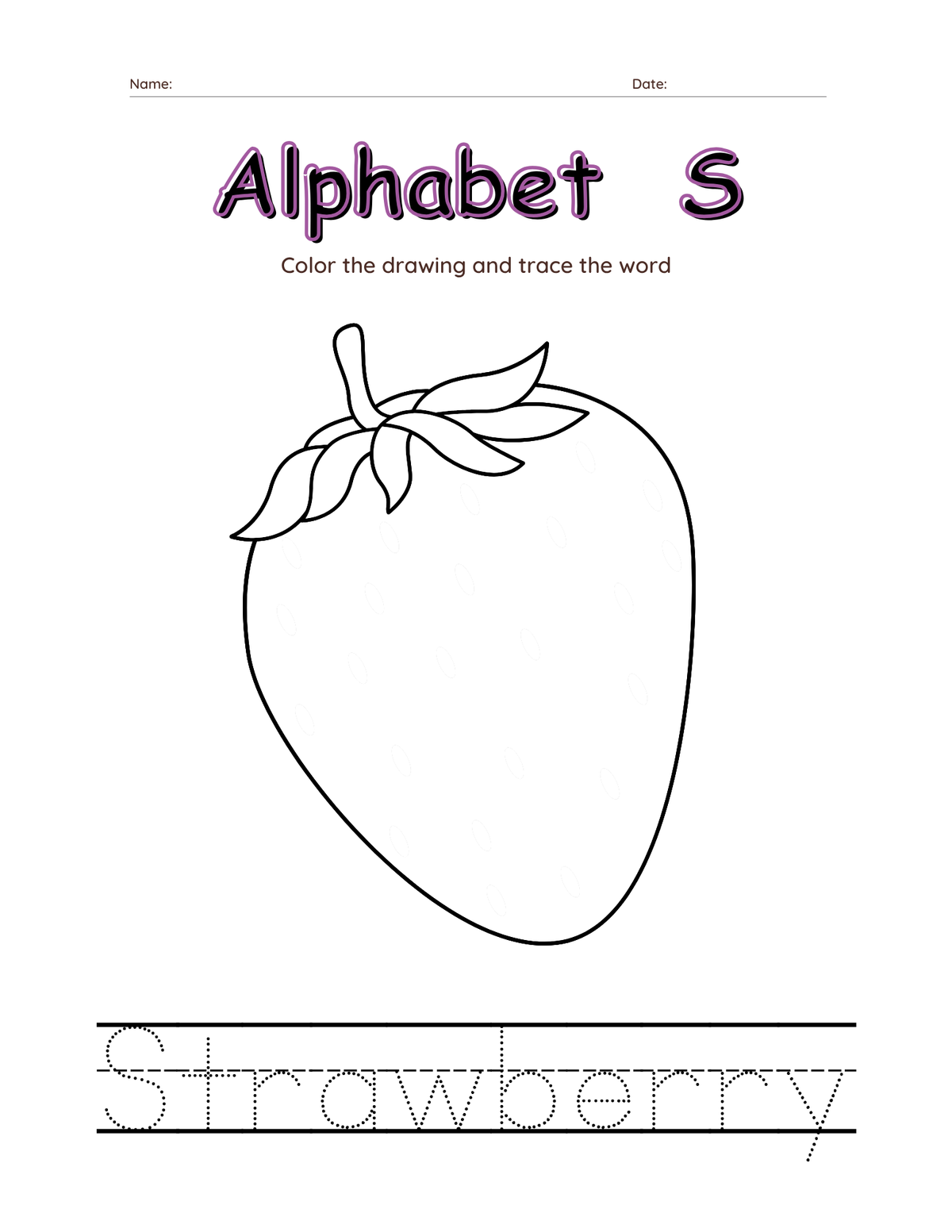 Alphabet tracing & coloring  Worksheets-27 Page Printable Pack