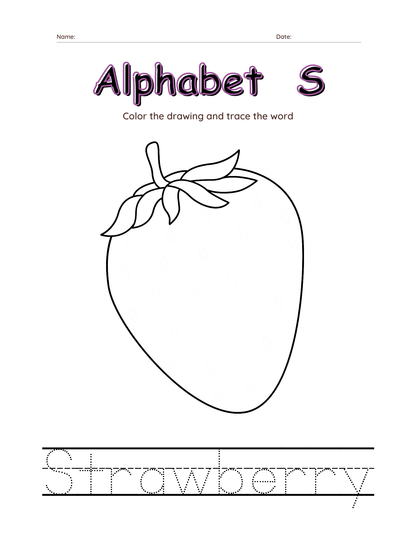 Alphabet tracing & coloring  Worksheets-27 Page Printable Pack