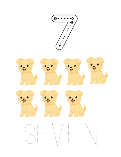 Toddler Learning Numbers 1-10 Flashcards & Educational Posters Set