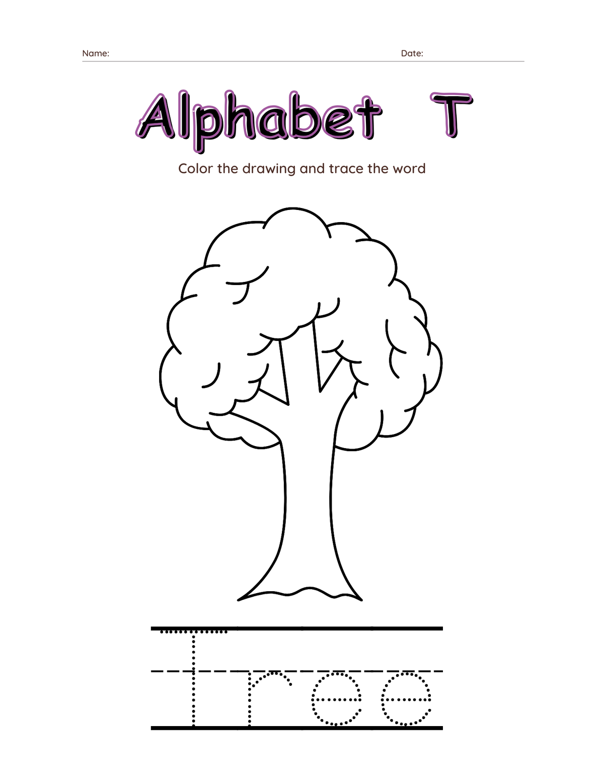 Alphabet tracing & coloring  Worksheets-27 Page Printable Pack