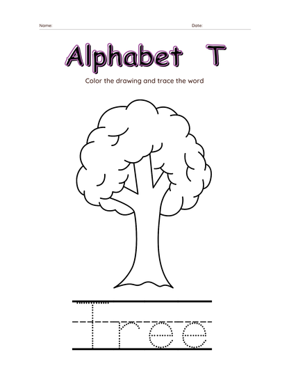 Alphabet tracing & coloring  Worksheets-27 Page Printable Pack
