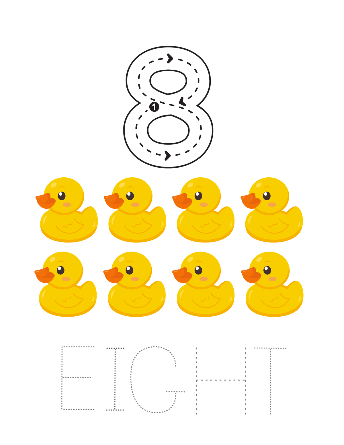 Toddler Learning Numbers 1-10 Flashcards & Educational Posters Set