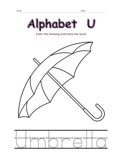 Alphabet tracing & coloring  Worksheets-27 Page Printable Pack