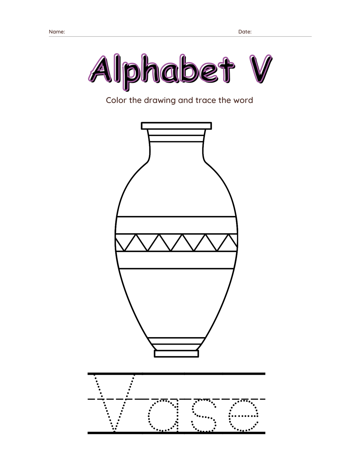 Alphabet tracing & coloring  Worksheets-27 Page Printable Pack