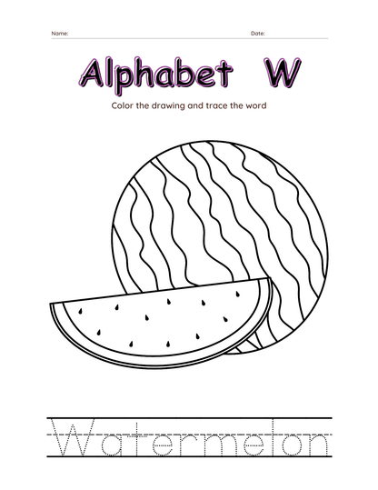 Alphabet tracing & coloring  Worksheets-27 Page Printable Pack