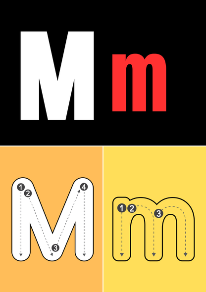 Alphabet Flashcards A to Z | Minimalist Preschool Letter Learning Printable