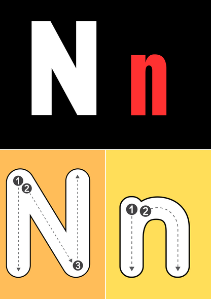 Alphabet Flashcards A to Z | Minimalist Preschool Letter Learning Printable