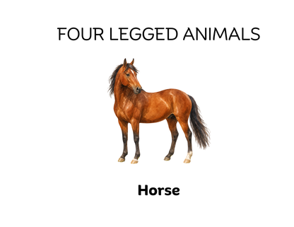 Four-Legged and Two-Legged Animals Sorting Flashcards | Montessori Early Learning Printable