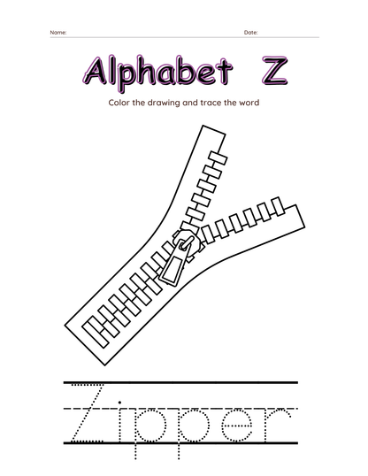 Alphabet tracing & coloring  Worksheets-27 Page Printable Pack
