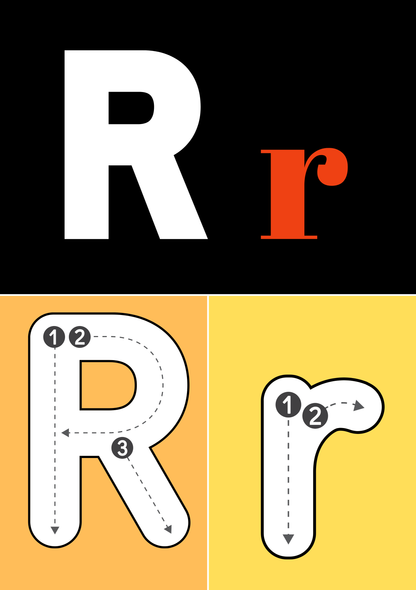 Alphabet Flashcards A to Z | Minimalist Preschool Letter Learning Printable
