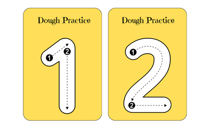 Number 1 -10 Dough Practice   Flash Cards and Mats