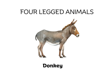 Four-Legged and Two-Legged Animals Sorting Flashcards | Montessori Early Learning Printable