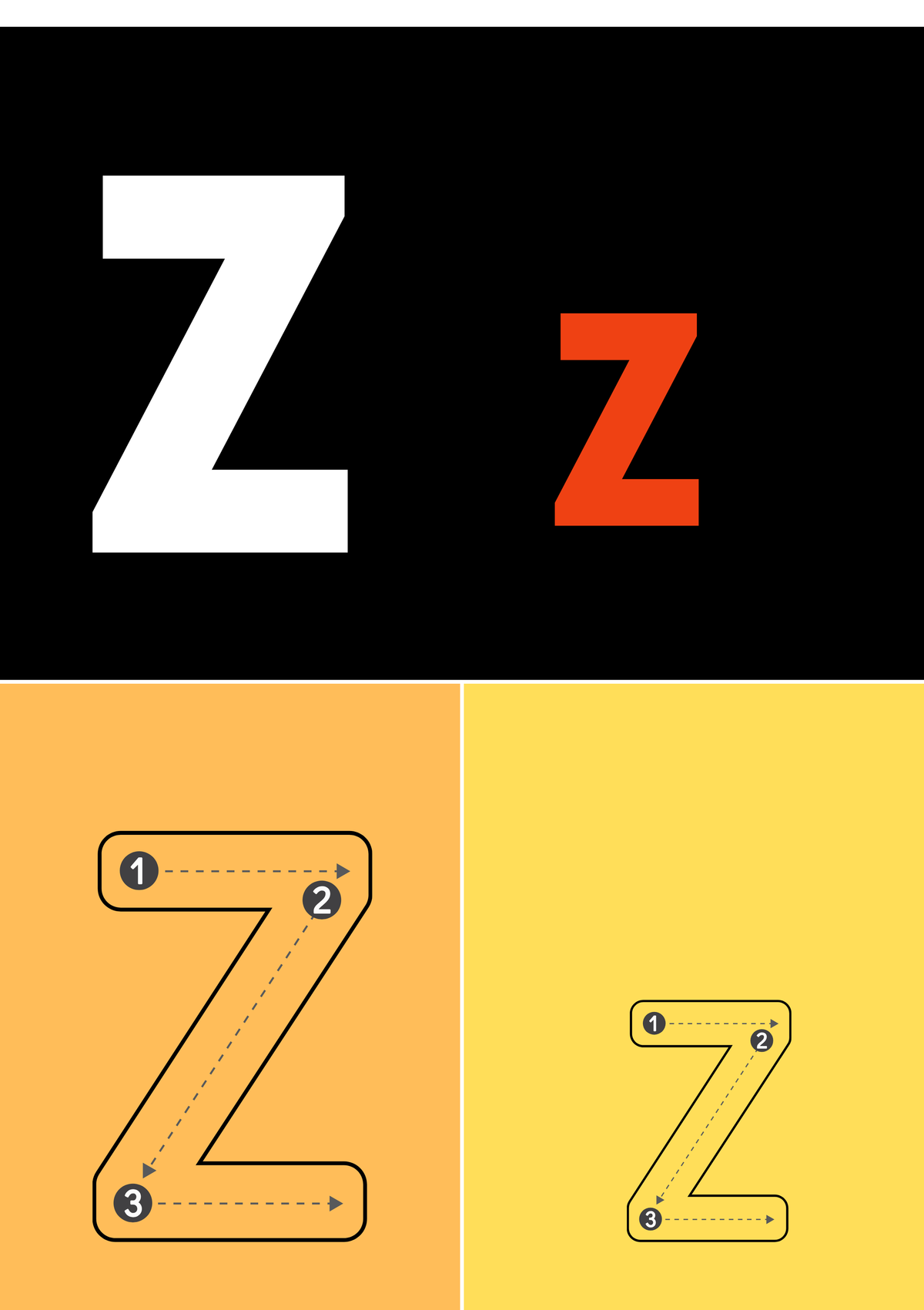 Alphabet Flashcards A to Z | Minimalist Preschool Letter Learning Printable