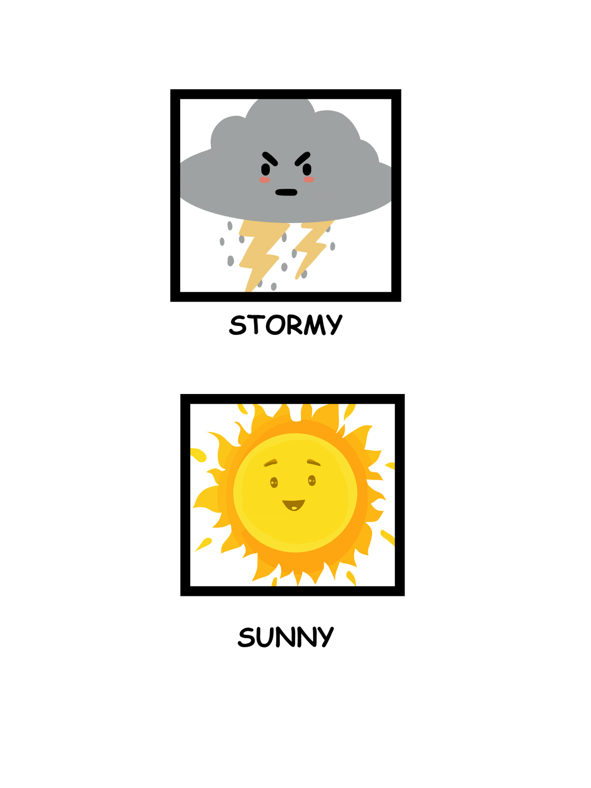 Weather Vocabulary  Poster| Educational Printable for Preschool & Toddlers