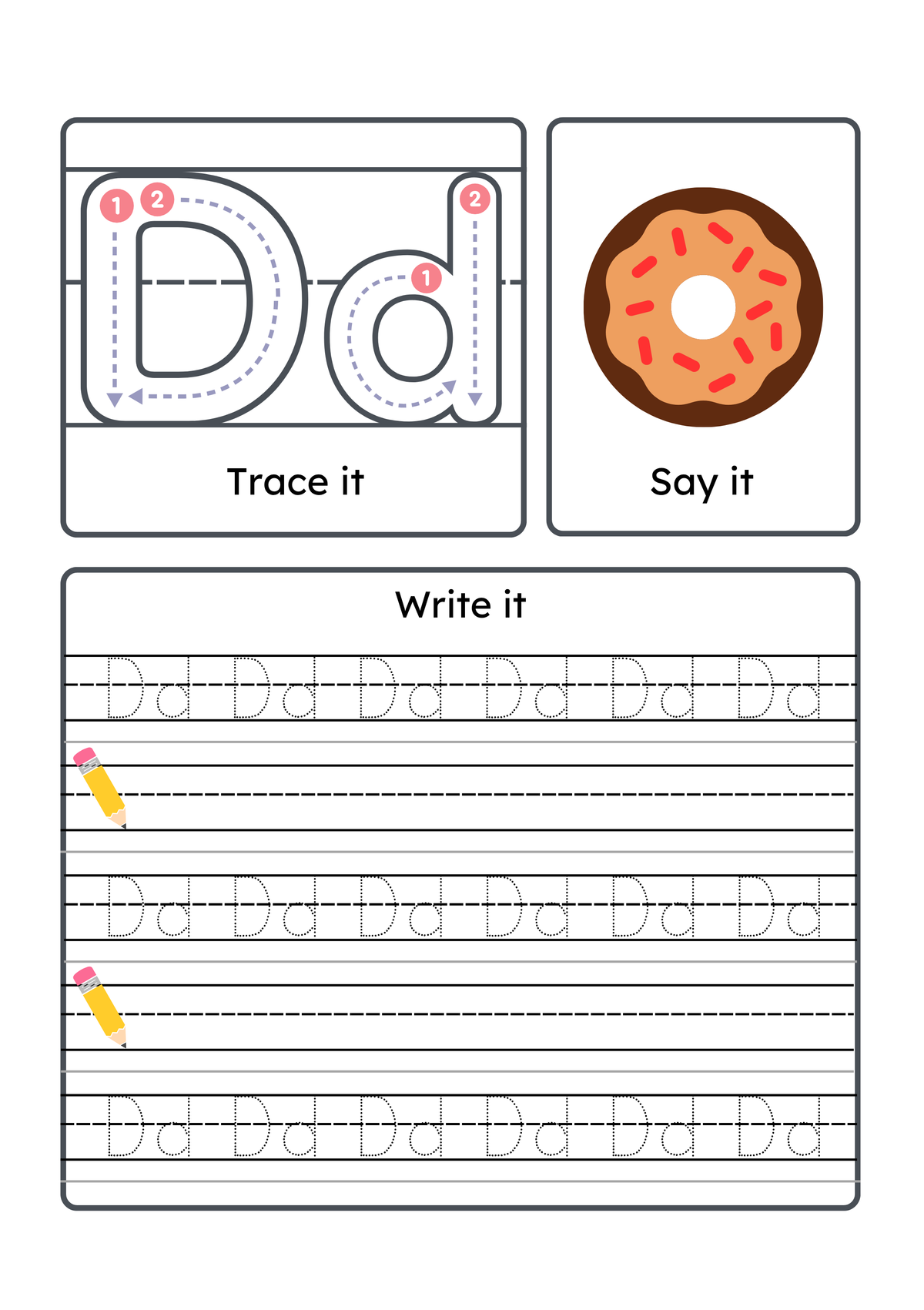 Alphabet Handwriting & Tracing Worksheets | A–Z Letter Practice Set for Toddlers & Preschoolers