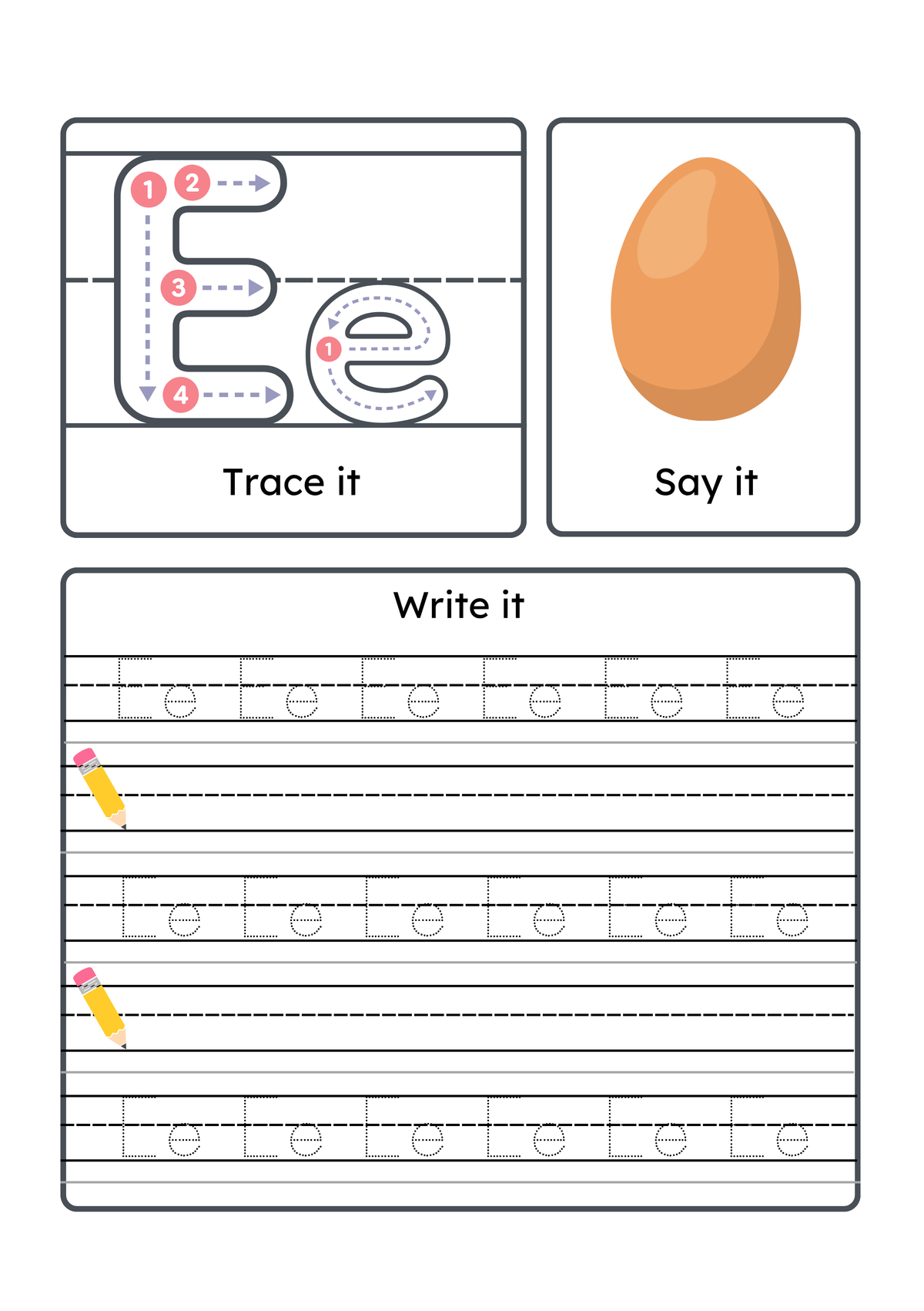 Alphabet Handwriting & Tracing Worksheets | A–Z Letter Practice Set for Toddlers & Preschoolers