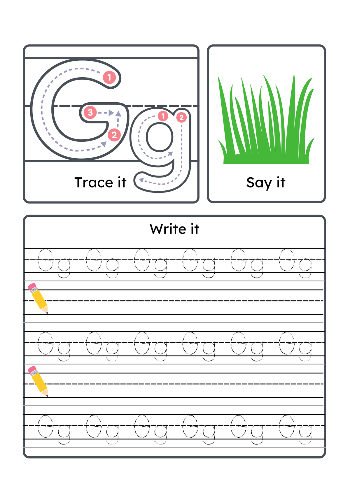 Alphabet Handwriting & Tracing Worksheets | A–Z Letter Practice Set for Toddlers & Preschoolers