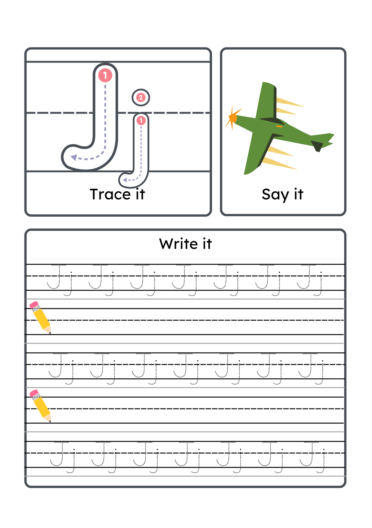Alphabet Handwriting & Tracing Worksheets | A–Z Letter Practice Set for Toddlers & Preschoolers