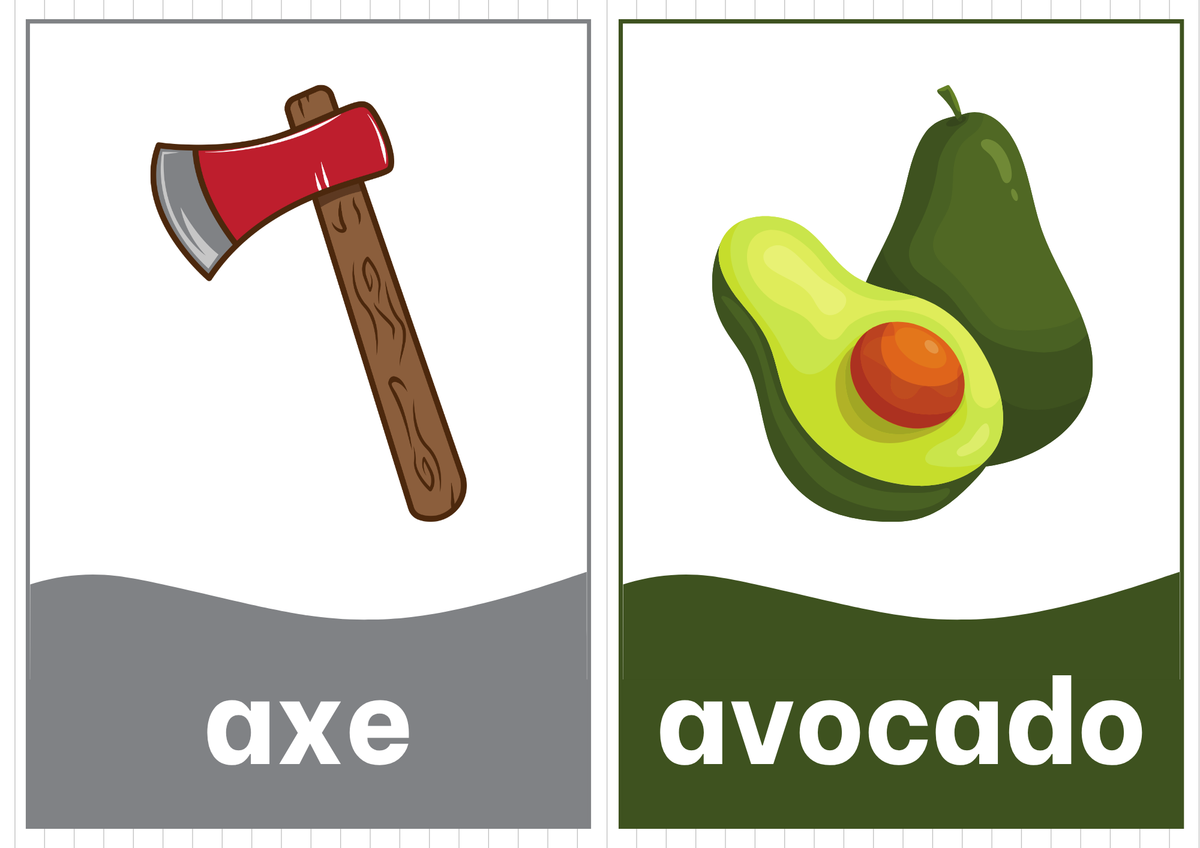 Montessori Phonics & Vocabulary Flashcards Set | Printable Alphabet & Object Cards (Digital Download)